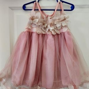 Blush Pink Tulle Flowergirl Dress